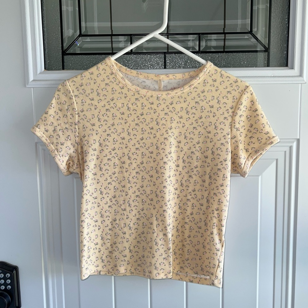 Floral Print Cream Top